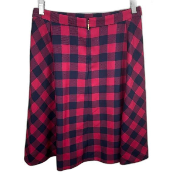 Draper James Buffalo Checkered Collection Pleated Midi Skirt NWT Size 6 Red - Picture 4 of 15
